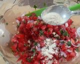 A picture of step 3 of Mexican Salsa with nachos.