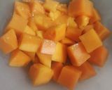 A picture of step 1 of Creamy mango salad.