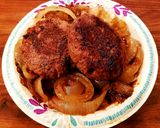 A picture of step 9 of Mike's Oklahoma Open Faced Onion Sandwiches.