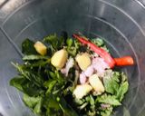 A picture of step 1 of G G chutney-Ginger Green Chutney.