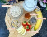 รูปขั้นตอนการทำที่ 1 ของ โอเวอร์ไนท์โอ๊ต (Overnight Oats)