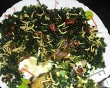 A picture of step 6 of Palak chaat.
