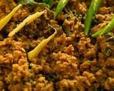 A picture of step 1 of Qeema samose.