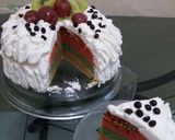 Foto langkah ke 3 dari resep Rainbow mille crepes.