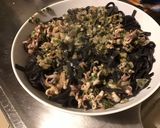 Une image de l'étape 9 de Tagliatelles noires aux têtes et pattes de calamars,échalotes,citron et persil.
