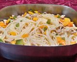 彩椒肉末拌麵&菠菜的食譜步驟2照片