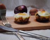 A picture of step 3 of Onion omelette muffins.