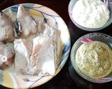 A picture of step 1 of Bhatki macher paturi.