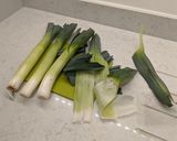 A picture of step 1 of Cheesy Leek Soup.