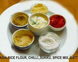 A picture of step 1 of Kothimbir vada.