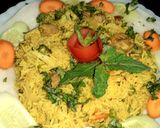 A picture of step 6 of Veg pulao.