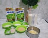 Foto langkah ke 1 dari resep Panna Cotta Matcha Pudding 2 Lapis ala Kafe 🍮💚.