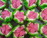 Foto langkah ke 6 dari resep Bolu kukus semangka no soda.