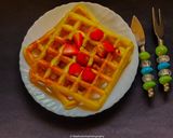 A picture of step 6 of Strawberry Cream Cheese Waffle.