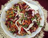 A picture of step 4 of Healthy broken wheat and pulses salad.