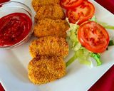 A picture of step 7 of Cheetos Chicken Nuggets:.