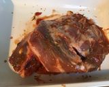 Une image de l'étape 5 de Gigot d'agneau mariné, ail fumé.