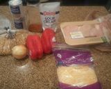 A picture of step 1 of Fajita casserole.