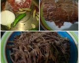 A picture of step 1 of Ropa Vieja.