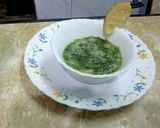 A picture of step 2 of Coriander chutney with musambi.