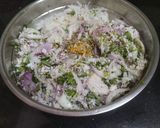 A picture of step 1 of Radish thepla.