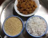 A picture of step 1 of Jaggery Sesame Modak.