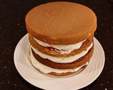 A picture of step 23 of Vanilla Lemon Raspberry Layer Cake with Whipped Cream Buttercream Frosting.