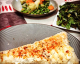 Foto del paso 3 de la receta: Merluza a la parrilla con guarnición de verduras y espinacas crujientes