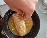 A picture of step 8 of Kiev's cutlet and baked potato😊.