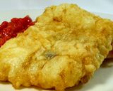A picture of step 3 of Battered Cod with Roasted Peppers.