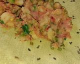 A picture of step 4 of Papad roll.