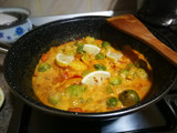 Coles de Bruselas al curry