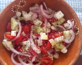 Foto del paso 1 de la receta: Ensalada de pepino y granada 🥙