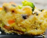 A picture of step 5 of Baked quinoa rissotto with mushroom sauce and assorted veggies.