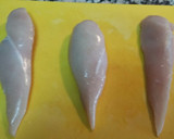 Foto del paso 1 de la receta: Flamenquín de pollo y bacon con emulsión de guisantes y manzana