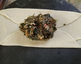 A picture of step 12 of Turkish/gozleme Feta-Spinach Flatbread.