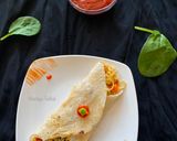 A picture of step 4 of Dosa noodle wrap.