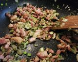Medvehagymás, kecskesajtos carbonara #medvehagyma recept fázis 6 fotója