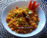 A picture of step 3 of Kerla style carrot thoran.