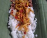 Foto langkah ke 3 dari resep Nasi Bakar Merah Putih Ayam Pedas.
