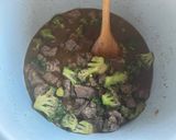A picture of step 5 of Instant Pot Beef with Broccoli.