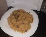 A picture of step 4 of Kenyan pilau#4weekchallenge #idd challenge.