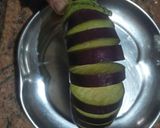 A picture of step 1 of Baked cheesy Sliced brinjal.