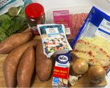 Rakott édesburgonya fetával recept fázis 1 fotója