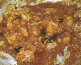 A picture of step 8 of Aatu Moolai Masala or Goat Brain Masala.