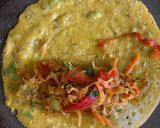 A picture of step 2 of Mix Veggie Besan Wrap { Morning Breakfast }.