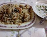 A picture of step 1 of Chicken Pullao.