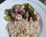 Foto langkah ke 6 dari resep Cumi Asam Cabai Ijo.