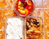Hình bước làm 8 của món Cơm ngon nhà Huý 🏡: Nấm rơm kho tiêu - Cốt lếch rim - Canh rau củ nấu sườn