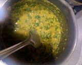 A picture of step 3 of Dal Palak.